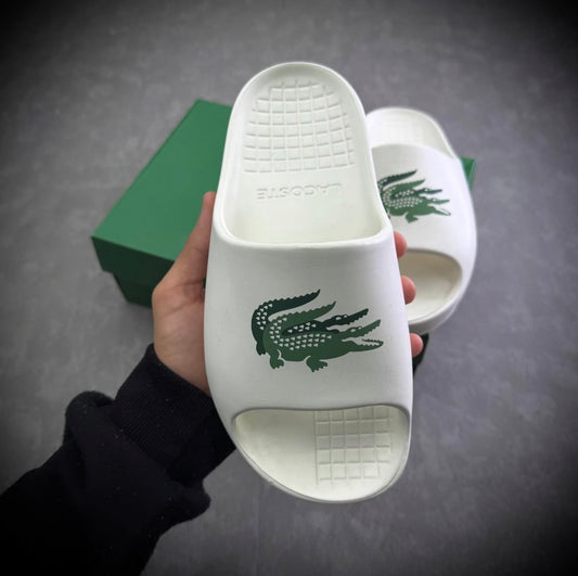 Chinelo Lacoste Slide Branco